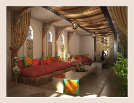Закрытая веранда стиль марокко