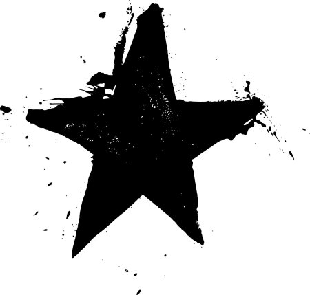 Черная звезда на прозрачном фоне