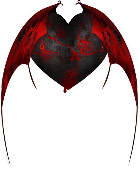 Сердце с крыльями демона