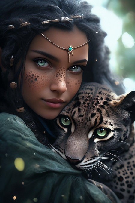 Девушка с пантерой