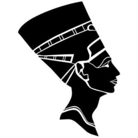 Царица египта нефертити черно белый