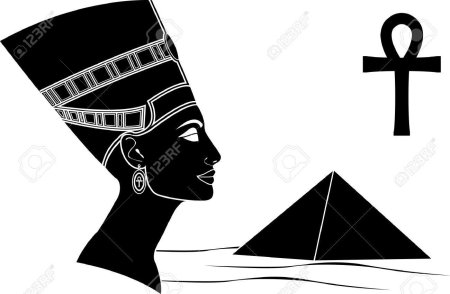 Нефертити египетскими иероглифами