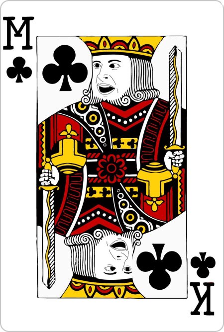 Игральная карта король пик