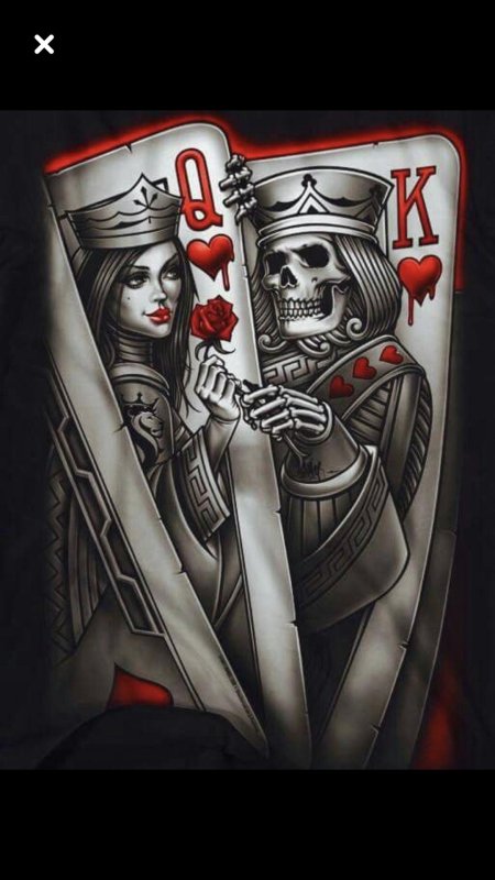 Чикано карты дама король