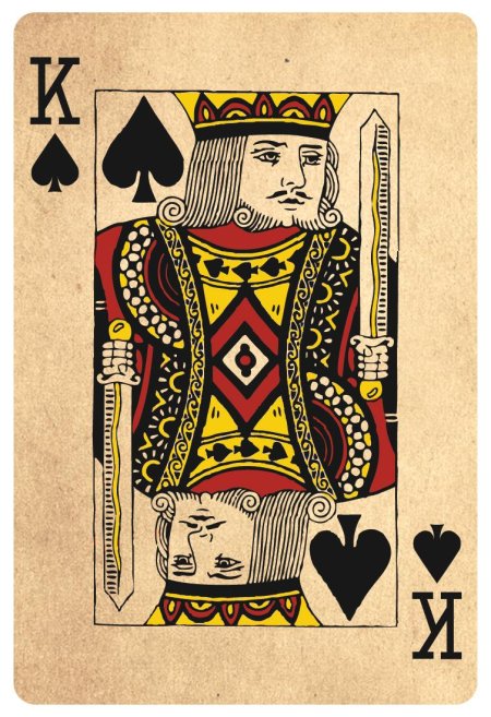 Игральная карта король пик