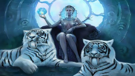 Девушка с тигром