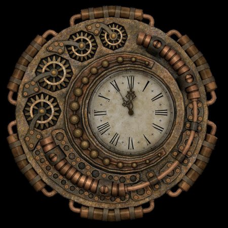Часы в стиле стимпанк настенные
