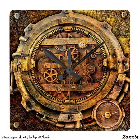Часы в стиле стимпанк настенные
