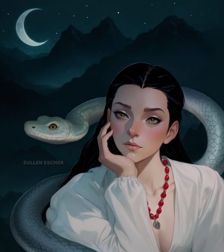 Змея и девушка