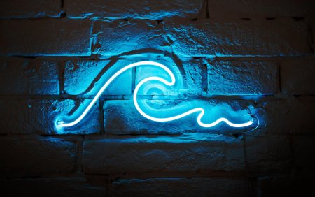 Гибкий неон на стене