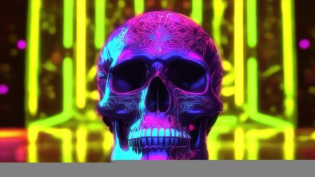 Неоновый череп