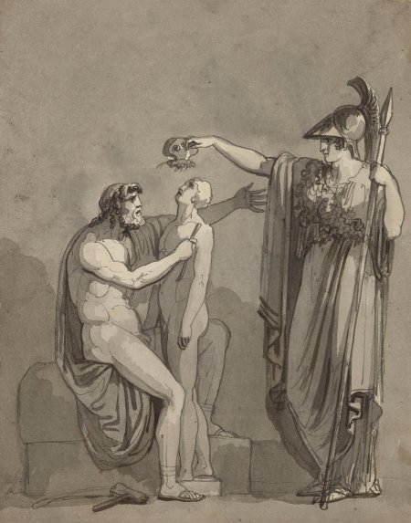 Прометей и афина создают людей