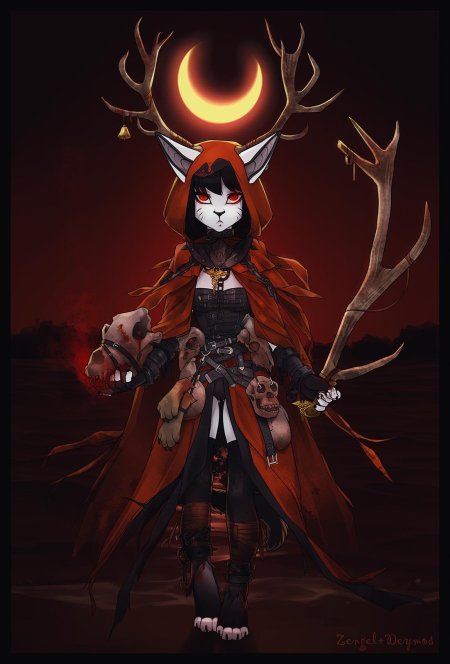 Демон с рогами