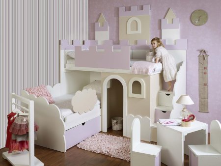 Кровать чердак замок принцессы