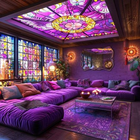 Фиолетовый интерьер