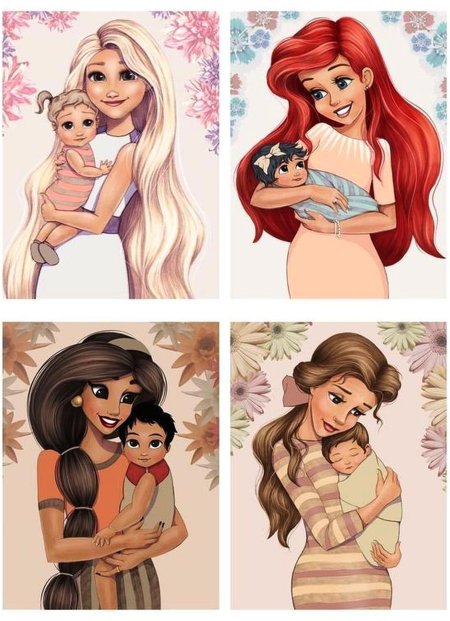 Принцессы дисней в современном стиле