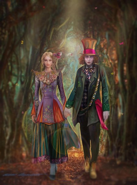 Шляпник алиса в зазеркалье