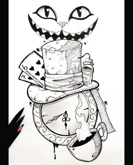 Алиса в стране чудес кот шляпник и