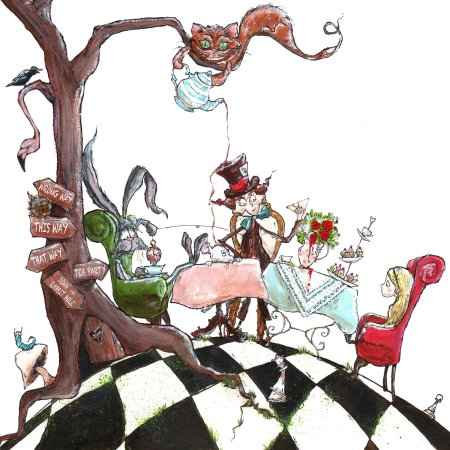 Алиса в зазеркалье чаепитие у шляпника