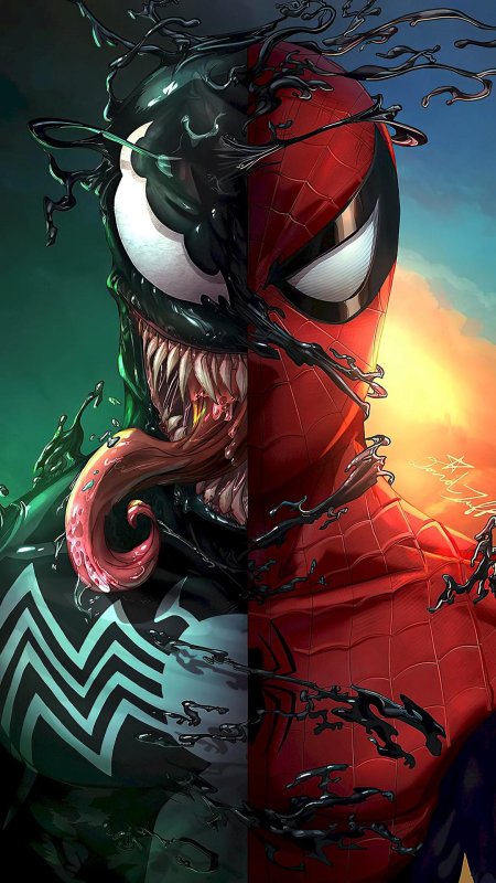 Веном и человек паук