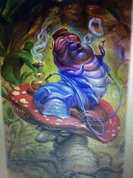 Гусеница курит кальян алиса в стране чудес