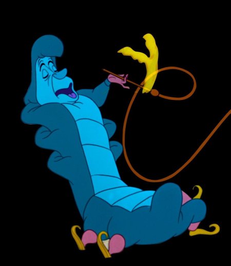 Гусеница курит кальян алиса в стране чудес