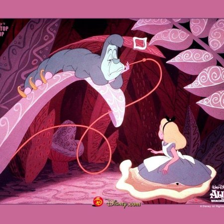 Алиса в стране чудес мультфильм гусеница