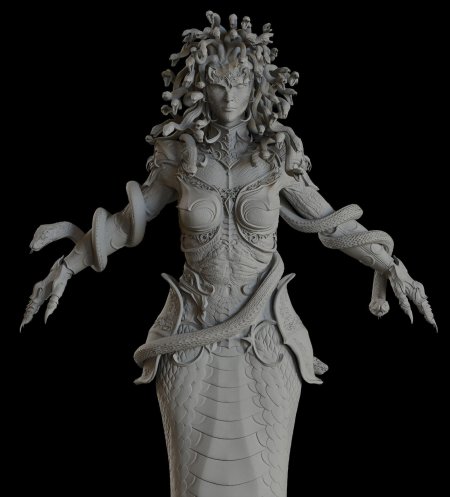 Скульптура медузы горгоны