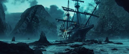 Корабль из пиратов карибского моря летучий голландец