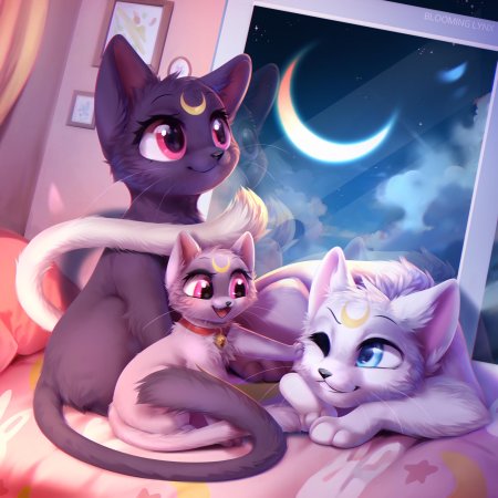Сейлормун луна кошка арт