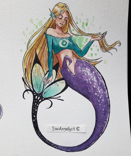 Рисунок русалка