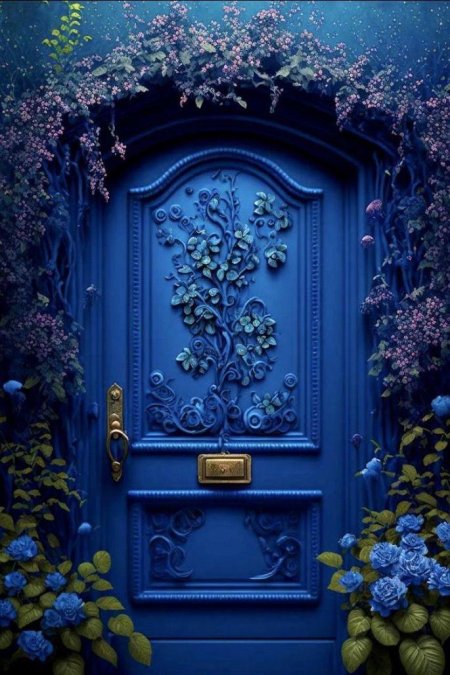 Синие двери