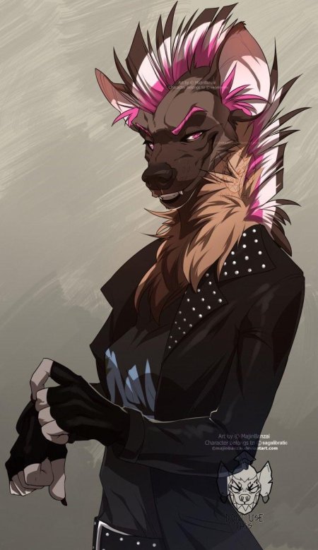 Фурри чёрный волк парень