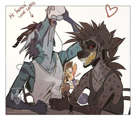 Фурри гиена банзай