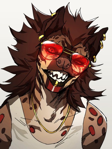 Фурри гиена банзай