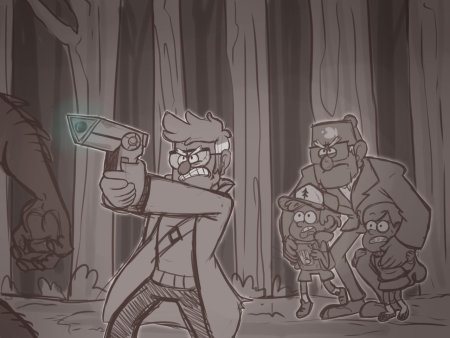 Раскраска гравити фолз дядя стэн