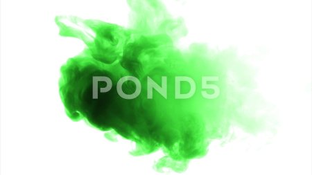 Футаж дыма на зеленом фоне