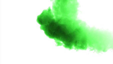 Зеленый дым без фона