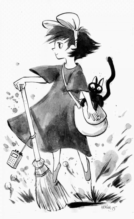 Раскраска ведьмина служба доставки