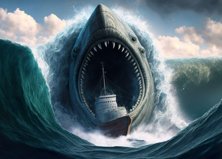 Морской монстр левиафан