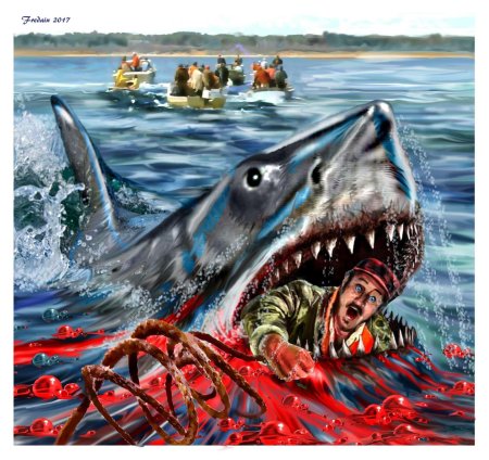 Кархародон мегалодон челюсть