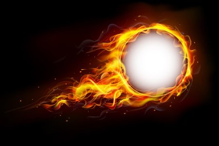 Круглая рамка огонь