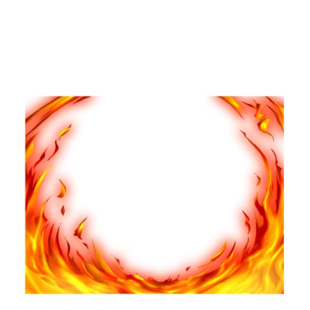 Рамка огонь на прозрачном фоне