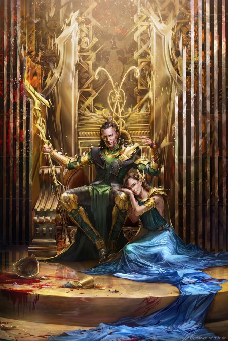 Король и королева на троне