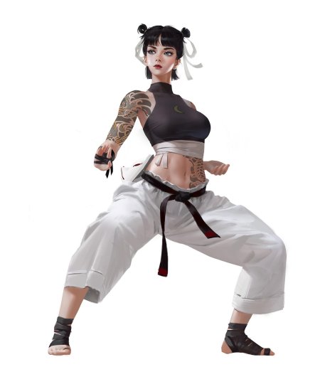 Девушка боевые искусства арт