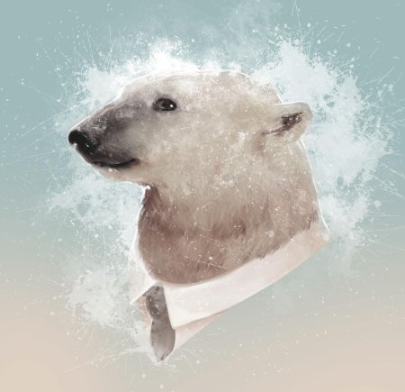 Белый медведь арт