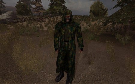 Сталкер бандит в плаще