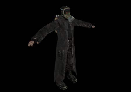 Кожаный плащ бандита сталкер