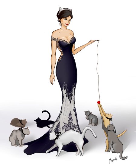 Селина кайл в платье