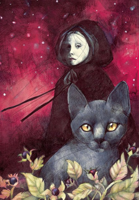 Ведьма с кошкой